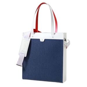 Christian Louboutin Denim Leather Tote W/ Strap
